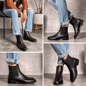 Thursday Duchess black leather boots